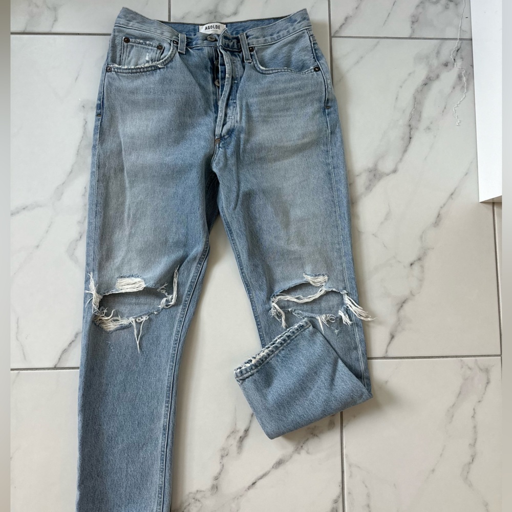 Agolde riley jeans in clear skies